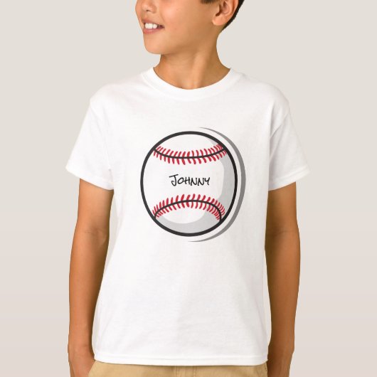 Little League Baseball White Black Naam T-shirt (Voorkant)