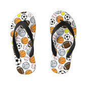 Little League Sportballen Kleurrijke Kinder Plezie Kinder Teenslippers (Voetbed)