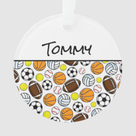 Little League Sportballen Speler NAAM Plezier Ornament