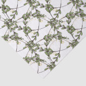 Little Leaves Garden Weeds Circle Wreaths Patroon Tissuepapier (Detail)