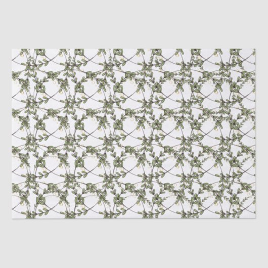 Little Leaves Garden Weeds Circle Wreaths Patroon Tissuepapier (Voorkant)