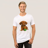 Little Legs, Big Speelgoed – Teckel Pup Tri-Blend Shirt (Voorkant volledig)
