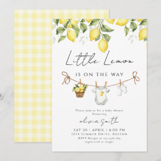 Little Lemon Baby Shower Uitnodiging