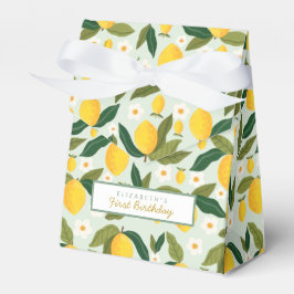 Little Lemon Flowers Eerste Verjaardag Favor Box Bedankdoosjes