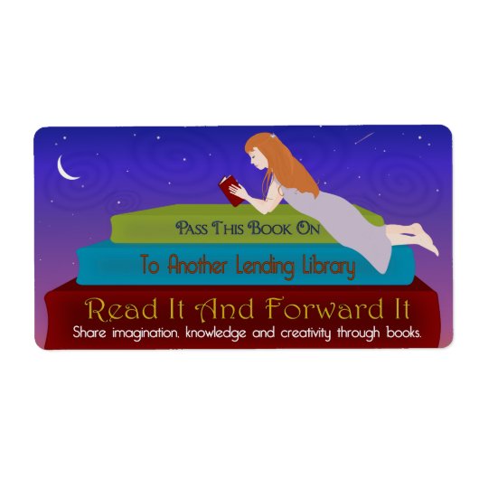 Little Lending Library Bookplaat Etiket (Voorkant)