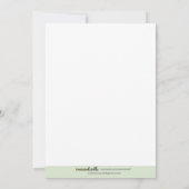 Little Leo Lion Baby shower Invitation 5 x 7 Kaart (Achterkant)