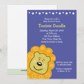 Little Leo Lion Baby shower Invitation 5 x 7 Kaart (Voorkant / Achterkant)