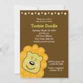 Little Leo Lion Baby shower Invitation 5 x 7 Kaart (Voorkant)