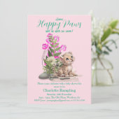 Little Leopard Baby shower Invitation Kaart (Staand voorkant)