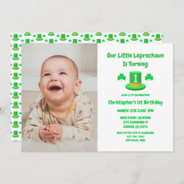 Little Leprechaun 1st Birthday Kaart