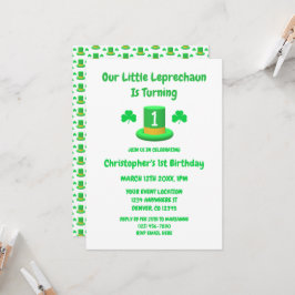 Little Leprechaun 1st Birthday Kaart