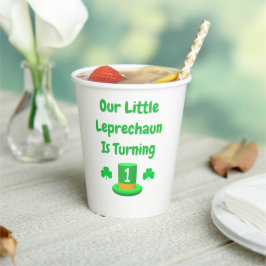 Little Leprechaun 1st Birthday Papieren Bekers