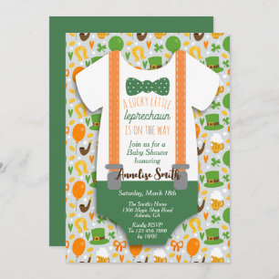 Little Leprechaun Baby shower Kaart