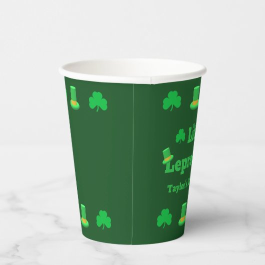 Little Leprechaun Birthday Paper Cups Papieren Bekers (Rechts)