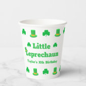 Little Leprechaun Birthday Papieren Bekers (Voorkant)