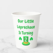 Little Leprechaun Birthday Papieren Bekers (Voorkant)