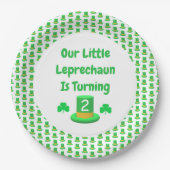 Little Leprechaun Birthday Papieren Bordje (Voorkant)