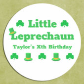 Little Leprechaun Birthday Ronde Sticker