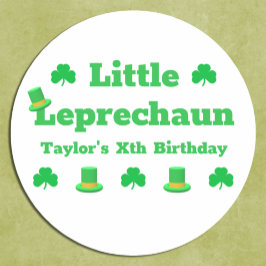 Little Leprechaun Birthday Ronde Sticker