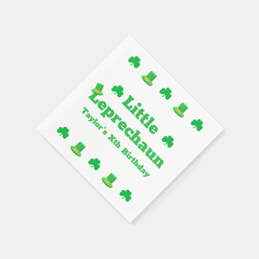 Little Leprechaun Birthday Servet (Hoek)