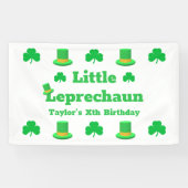 Little Leprechaun Birthday Spandoek (Horizontaal)