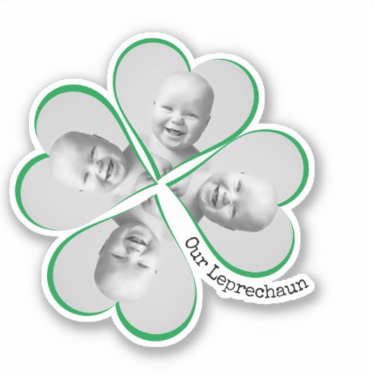 Little Leprechaun Custom Photo St Patricks Day Sticker (Voorkant)