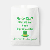 Little Leprechaun Gender onthulling Bedankzakje (Voorkant)