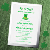 Little Leprechaun Gender onthulling Folie Uitnodiging