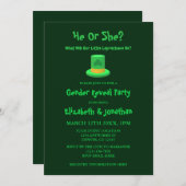 Little Leprechaun Gender onthulling Kaart (Voorkant / Achterkant)