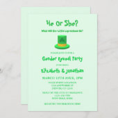 Little Leprechaun Gender onthulling Kaart (Voorkant / Achterkant)