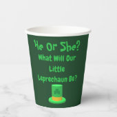 Little Leprechaun Gender onthulling Papieren Bekers (Voorkant)