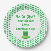 Little Leprechaun Gender onthulling Papieren Bordje (Voorkant)
