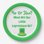 Little Leprechaun Gender onthulling Papieren Bordje (Voorkant)