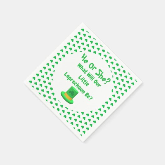 Little Leprechaun Gender onthulling Servet (Hoek)