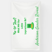Little Leprechaun Gender onthulling Spandoek (Verticaal)