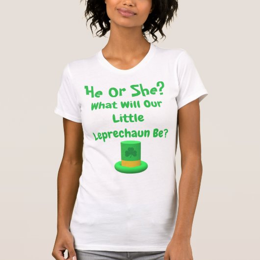 Little Leprechaun Gender onthulling T-shirt (Voorkant)