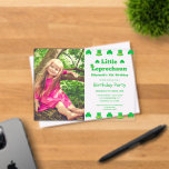 Little Leprechaun Kids Birthday Acryl Uitnodigingen<br><div class="desc">De kleine leprechaun St Patrick's dag verjaardag. Het malplaatje van de foto via Pixabay vergunning gegeven onder CC0 en moet met uw eigen foto worden vervangen</div>