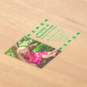 Little Leprechaun Kids Birthday Acryl Uitnodigingen (Laagn)