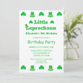 Little Leprechaun Kids Birthday Kaart (Staand voorkant)