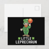 Little Leprechaun - St. Patricks Day Basketball Briefkaart (Voorkant / Achterkant)