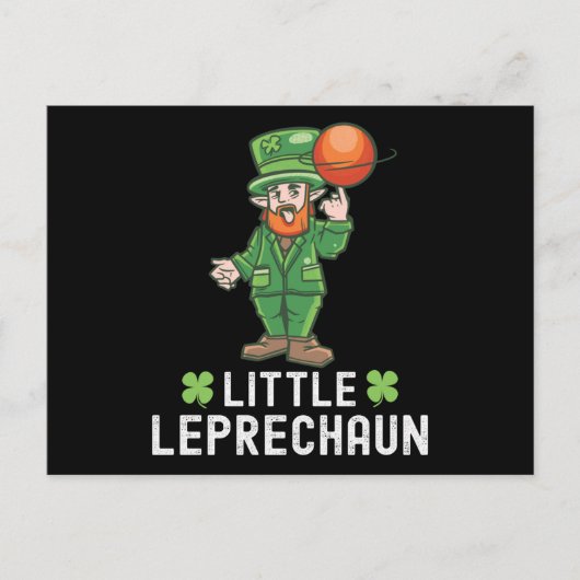 Little Leprechaun - St. Patricks Day Basketball Briefkaart (Voorkant)