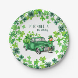 Little Leprechaun Truck Birthday Party Papieren Bordje