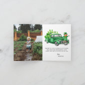 Little Leprechaun Truck | Foto bedankkaart (Binnen)