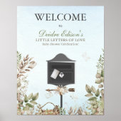 Little Letters OF Love Baby Shower Welcome Sign Poster (Voorkant)
