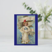 Little Liberty Girl zingt mijn land. Briefkaart (Staand voorkant)