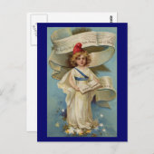 Little Liberty Girl zingt mijn land. Briefkaart (Voorkant / Achterkant)