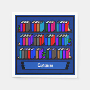 Little Library Book Club Blue Servet