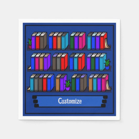 Little Library Book Club Blue Servet (Voorkant)