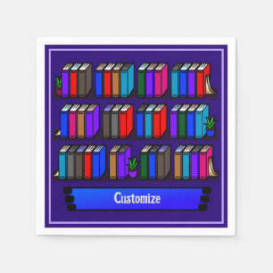 Little Library Book Club Paars Servet