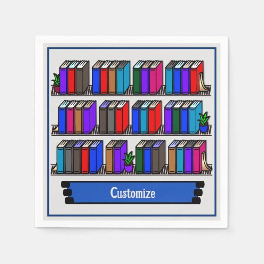 Little Library Book Club White Servet (Voorkant)